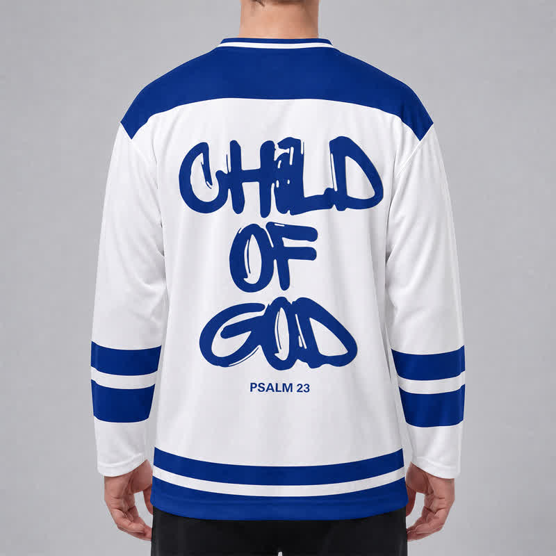 Christianartworkshop Camiseta de hockey del Sagrado Corazón, Hijo de Dios, Salmo 23 - image 4