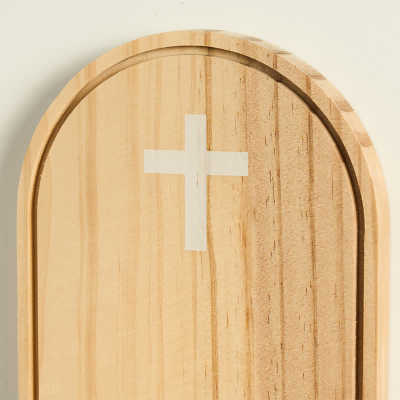 Christianartworkshop Estante de madera para altar de oración con cruz impresa: portador de bendiciones sagradas eternas. - image 6