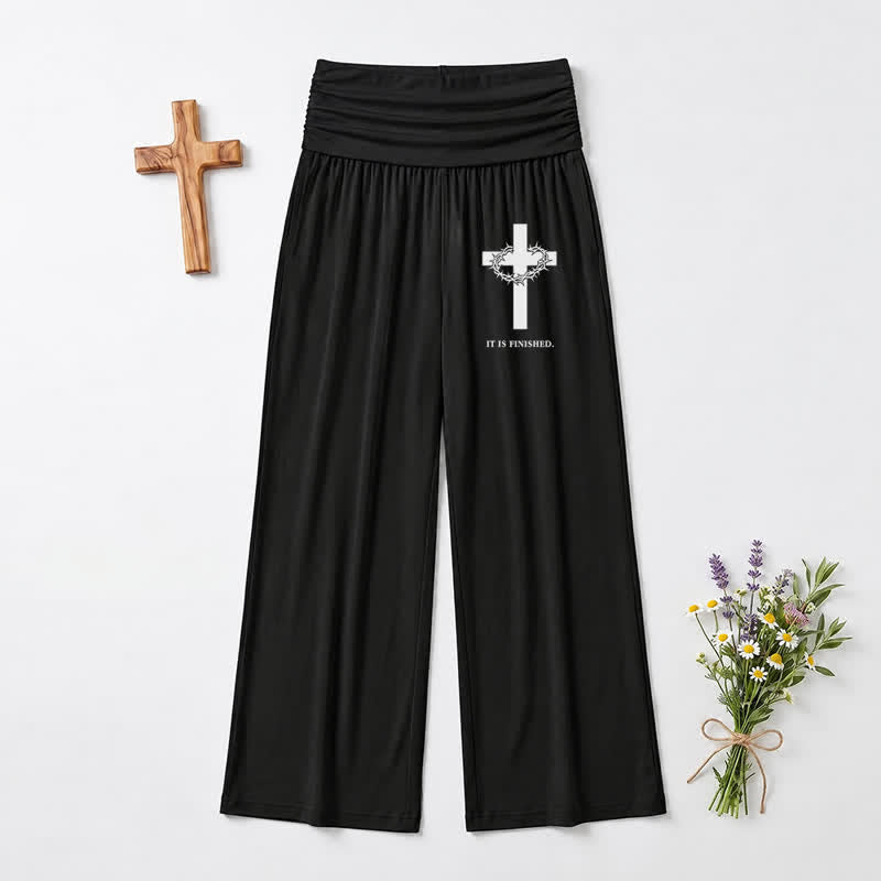 Christianartworkshop Pantalones de mujer de pierna ancha con solapa cruzada. Acabado. - EE. UU. 22, Reino Unido/Australia 26, UE 54 - image 0