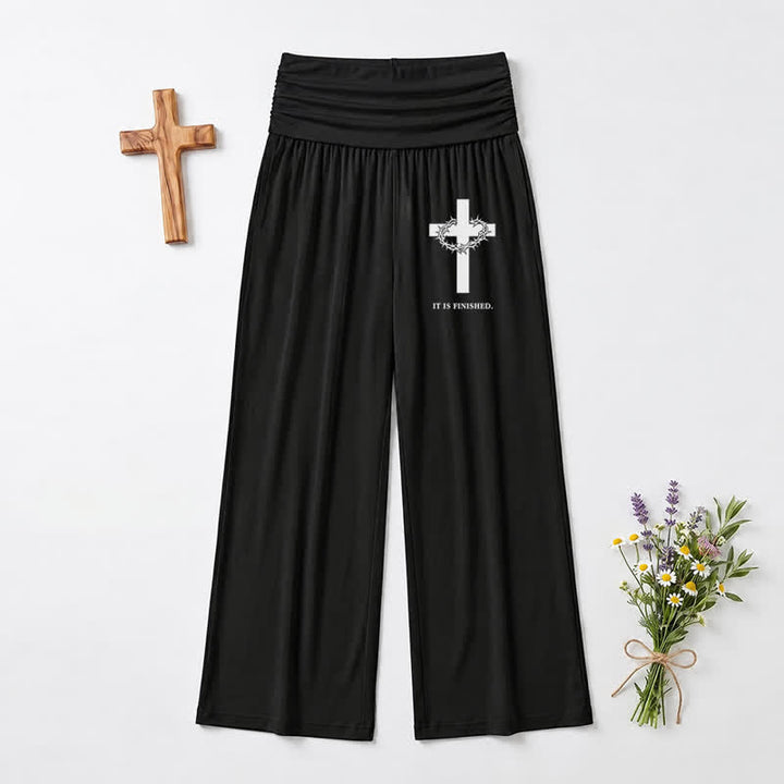 Christianartworkshop Pantalones de mujer de pierna ancha con solapa cruzada. Acabado. - EE. UU. 22, Reino Unido/Australia 26, UE 54 - image 0