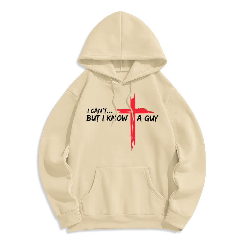 Christianartworkshop No puedo, pero conozco a un chico con una sudadera con capucha cruzada. - Beige - 2XL - image 7