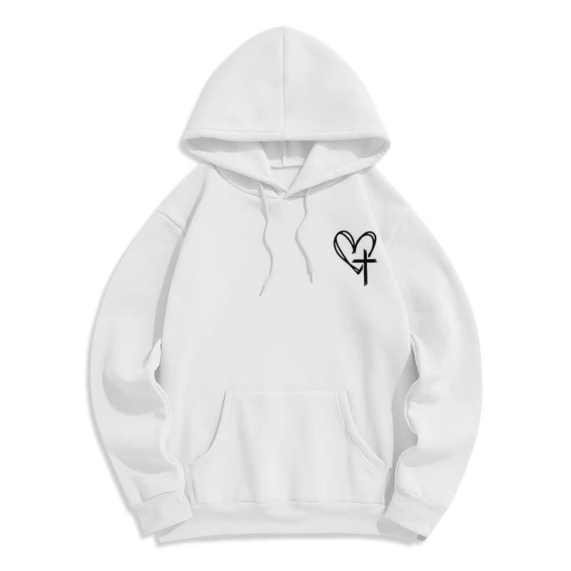 Christianartworkshop Sudadera con capucha extragrande de felpa "Walking By Faith" - image 17