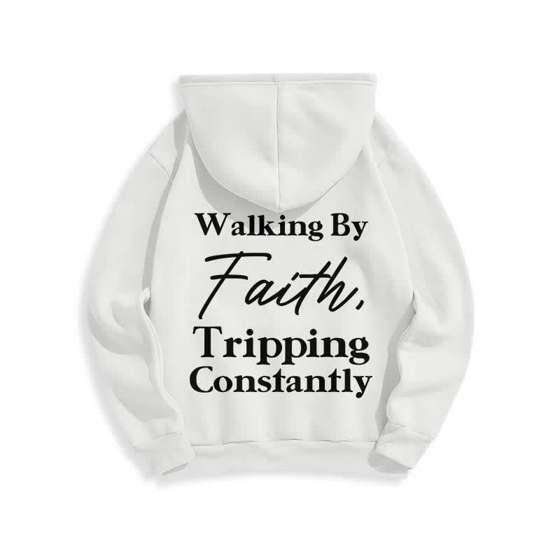 Christianartworkshop Sudadera con capucha extragrande de felpa "Walking By Faith" - image 16