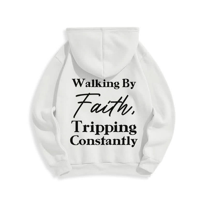 Christianartworkshop Sudadera con capucha extragrande de felpa "Walking By Faith" - image 16