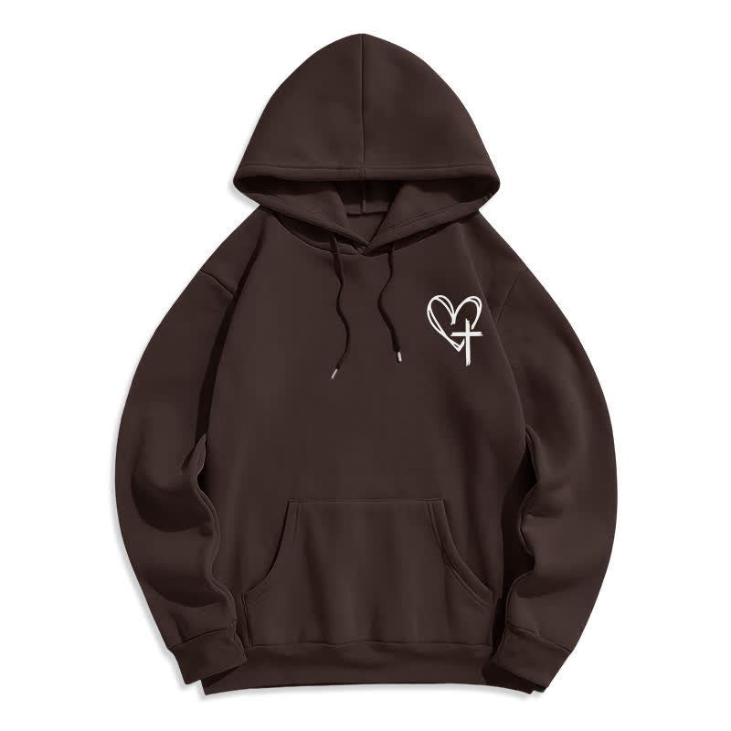 Christianartworkshop Sudadera con capucha extragrande de felpa "Walking By Faith" - image 5