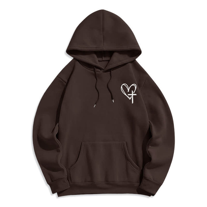 Christianartworkshop Sudadera con capucha extragrande de felpa "Walking By Faith" - image 5