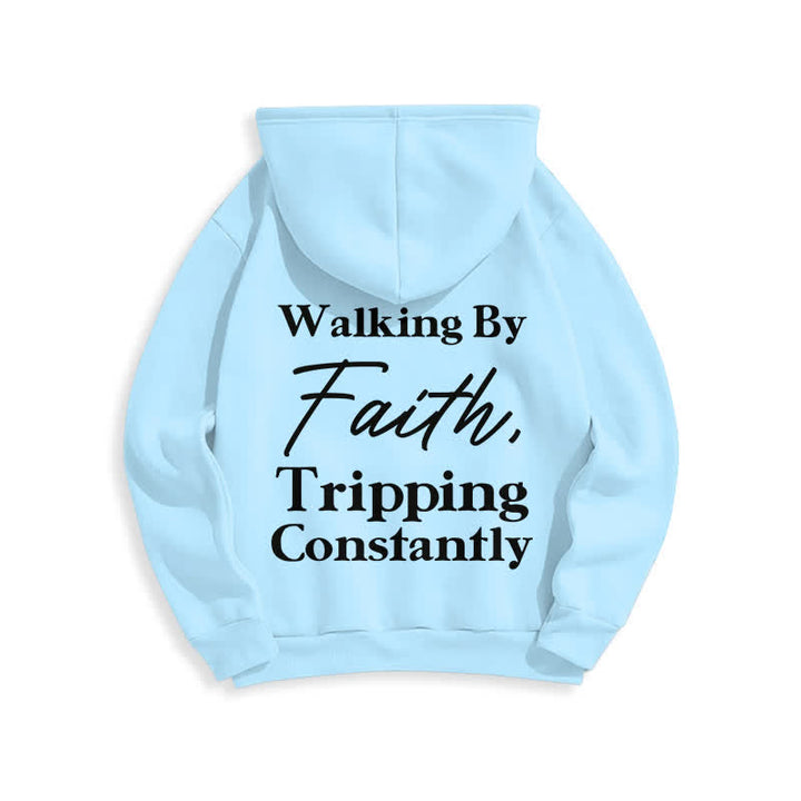 Christianartworkshop Sudadera con capucha extragrande de felpa "Walking By Faith" - image 22