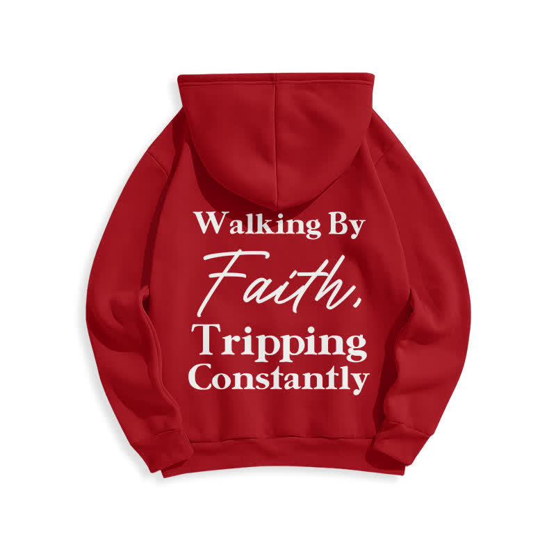 Christianartworkshop Sudadera con capucha extragrande de felpa "Walking By Faith" - image 19
