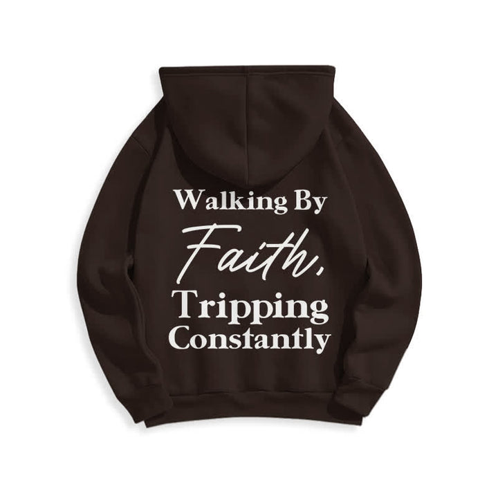 Christianartworkshop Sudadera con capucha extragrande de felpa "Walking By Faith" - image 4