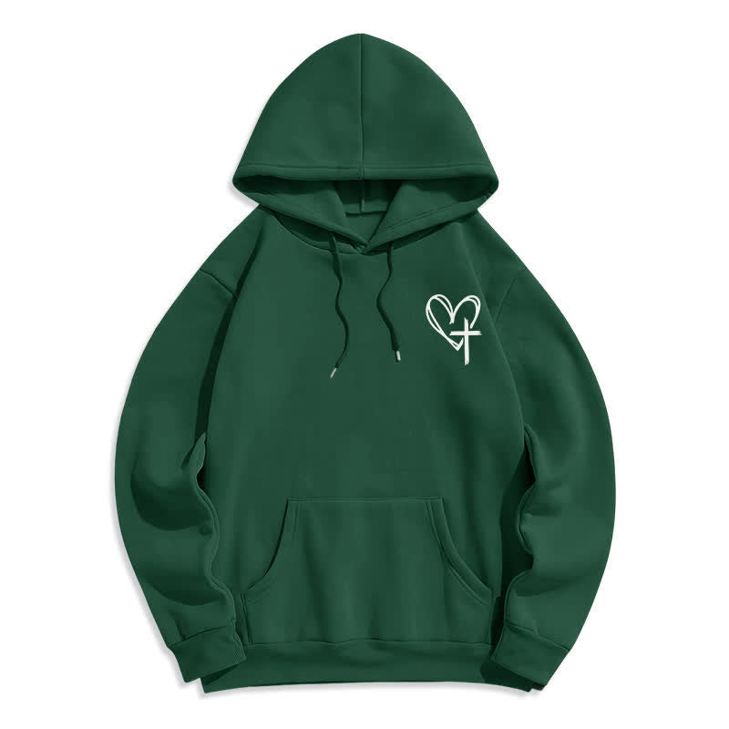 Christianartworkshop Sudadera con capucha extragrande de felpa "Walking By Faith" - image 11