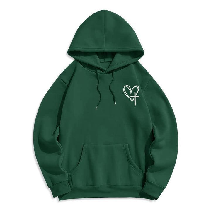 Christianartworkshop Sudadera con capucha extragrande de felpa "Walking By Faith" - image 11