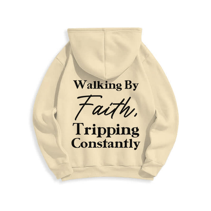 Christianartworkshop Sudadera con capucha extragrande de felpa "Walking By Faith" - image 7