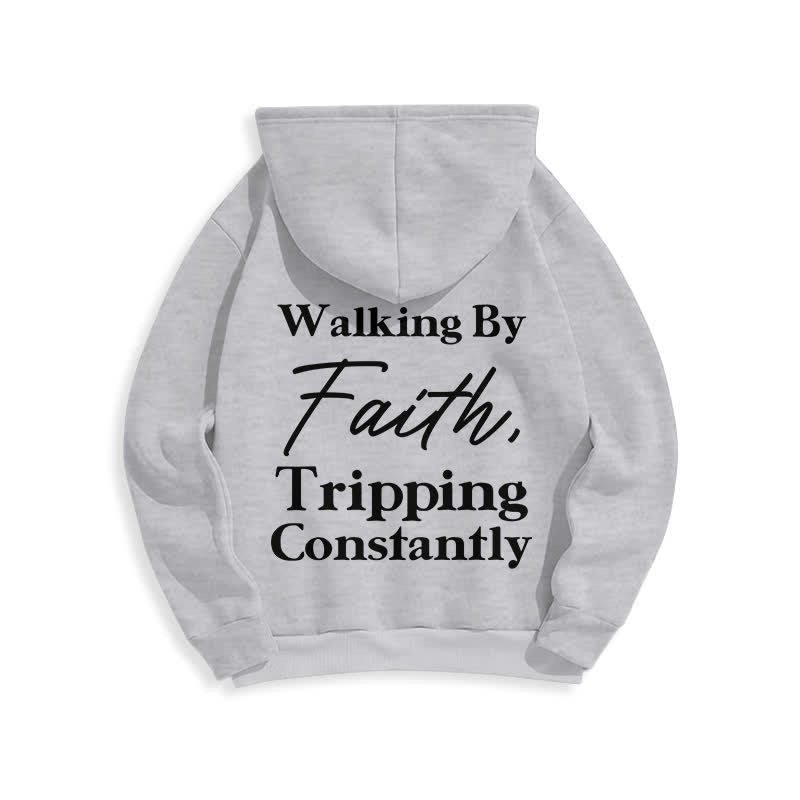 Christianartworkshop Sudadera con capucha extragrande de felpa "Walking By Faith" - image 13