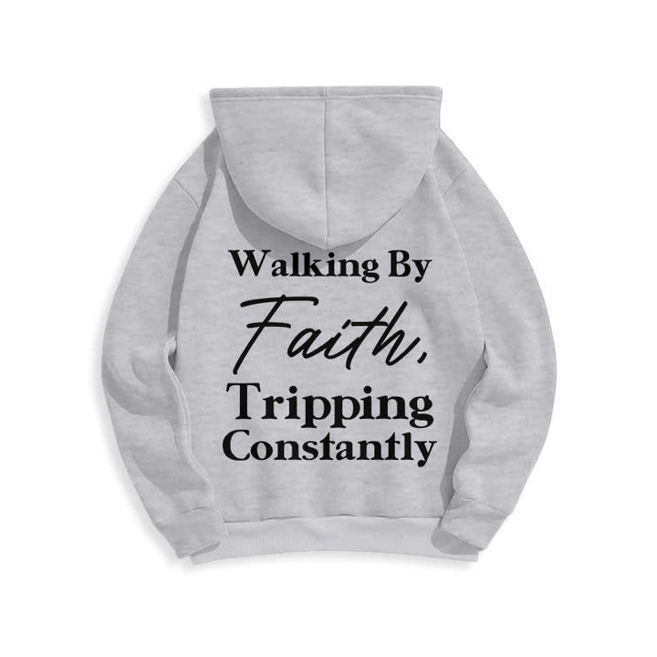 Christianartworkshop Sudadera con capucha extragrande de felpa "Walking By Faith" - image 13
