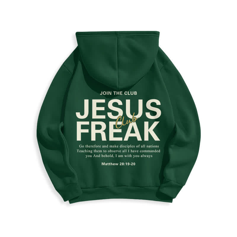 Christianartworkshop Sudadera con capucha extragrande de felpa con el diseño "Jesus Freak Saved" - image 16