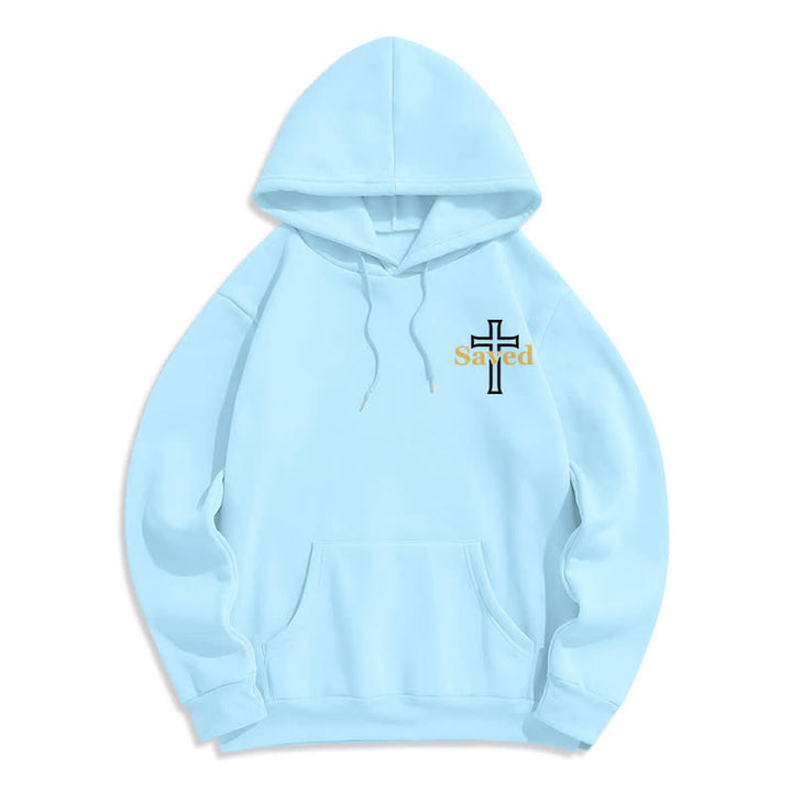 Christianartworkshop Sudadera con capucha extragrande de felpa con el diseño "Jesus Freak Saved" - image 13