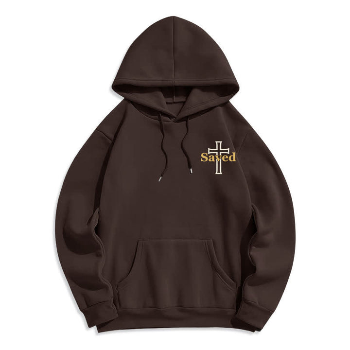 Christianartworkshop Sudadera con capucha extragrande de felpa con el diseño "Jesus Freak Saved" - image 11
