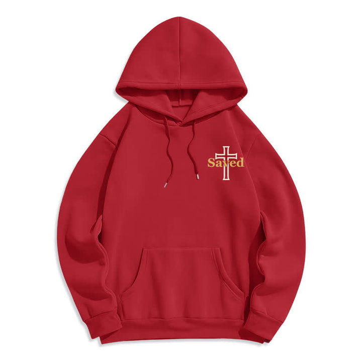 Christianartworkshop Sudadera con capucha extragrande de felpa con el diseño "Jesus Freak Saved" - image 20
