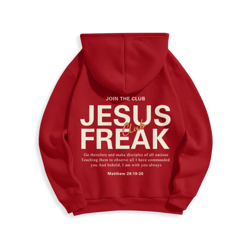 Christianartworkshop Sudadera con capucha extragrande de felpa con el diseño "Jesus Freak Saved" - image 19