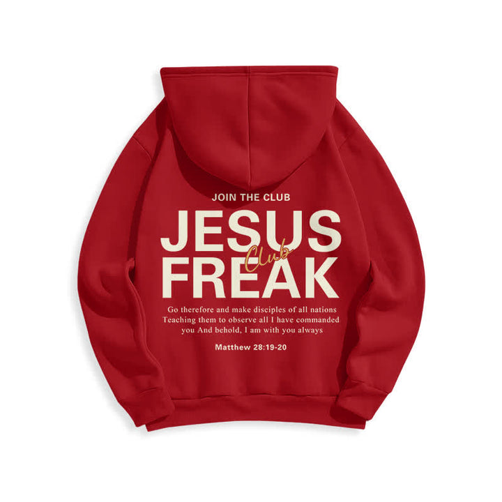 Christianartworkshop Sudadera con capucha extragrande de felpa con el diseño "Jesus Freak Saved" - image 19