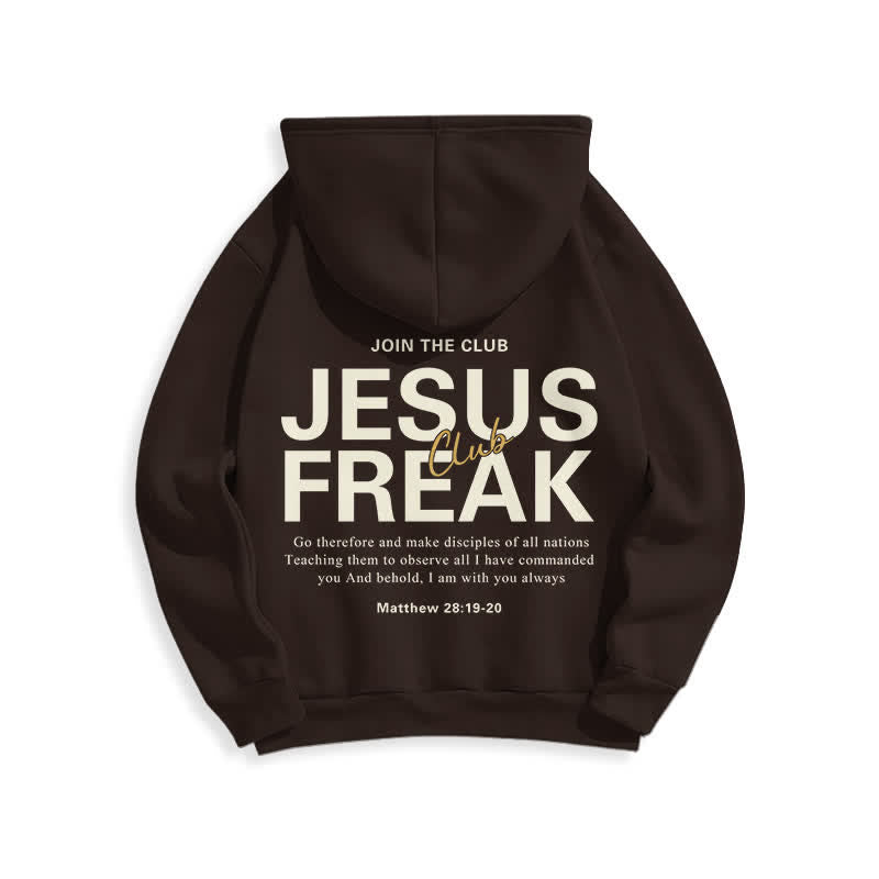 Christianartworkshop Sudadera con capucha extragrande de felpa con el diseño "Jesus Freak Saved" - image 10
