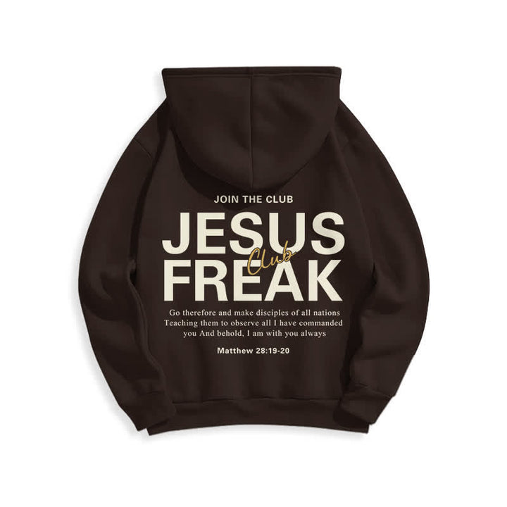 Christianartworkshop Sudadera con capucha extragrande de felpa con el diseño "Jesus Freak Saved" - image 10