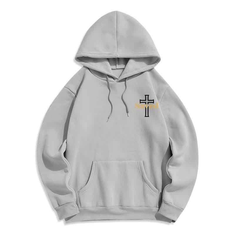 Christianartworkshop Sudadera con capucha extragrande de felpa con el diseño "Jesus Freak Saved" - image 23