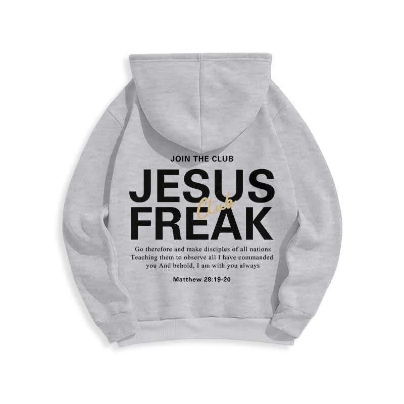 Christianartworkshop Sudadera con capucha extragrande de felpa con el diseño "Jesus Freak Saved" - image 22