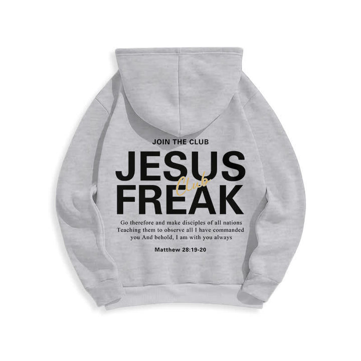 Christianartworkshop Sudadera con capucha extragrande de felpa con el diseño "Jesus Freak Saved" - image 22