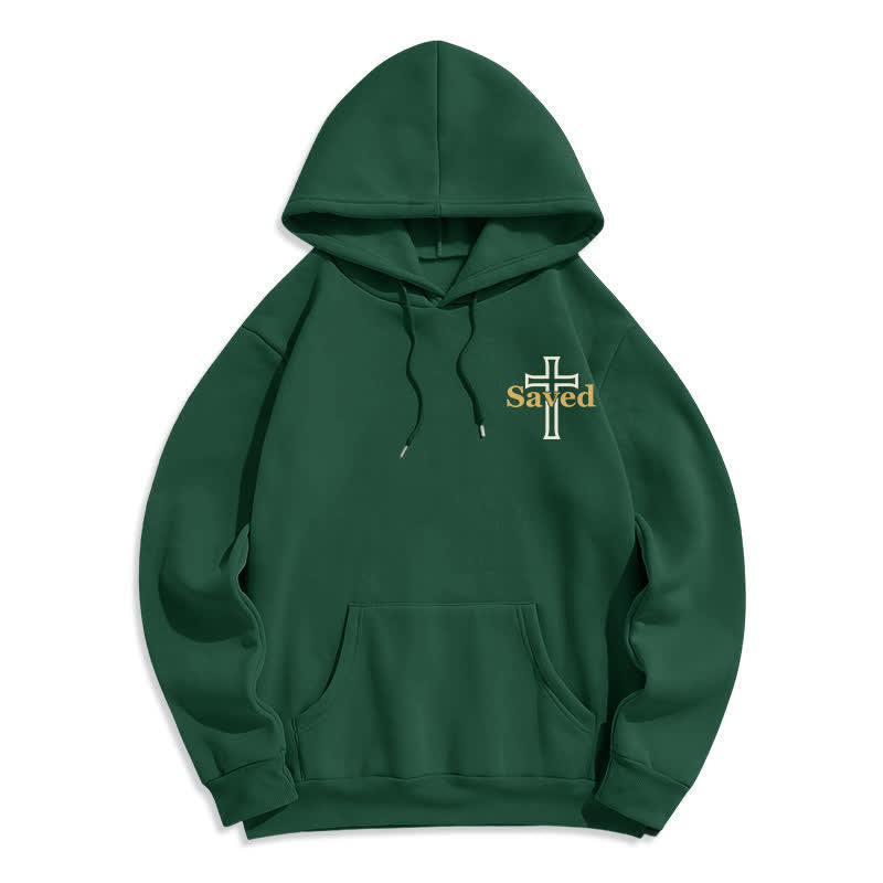 Christianartworkshop Sudadera con capucha extragrande de felpa con el diseño "Jesus Freak Saved" - image 17
