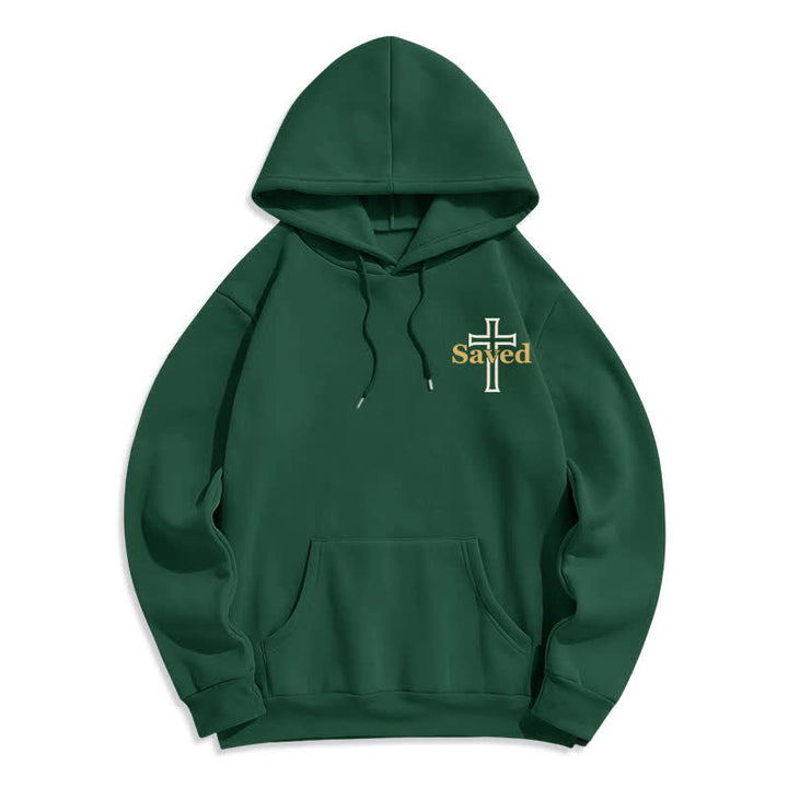 Christianartworkshop Sudadera con capucha extragrande de felpa con el diseño "Jesus Freak Saved" - image 17