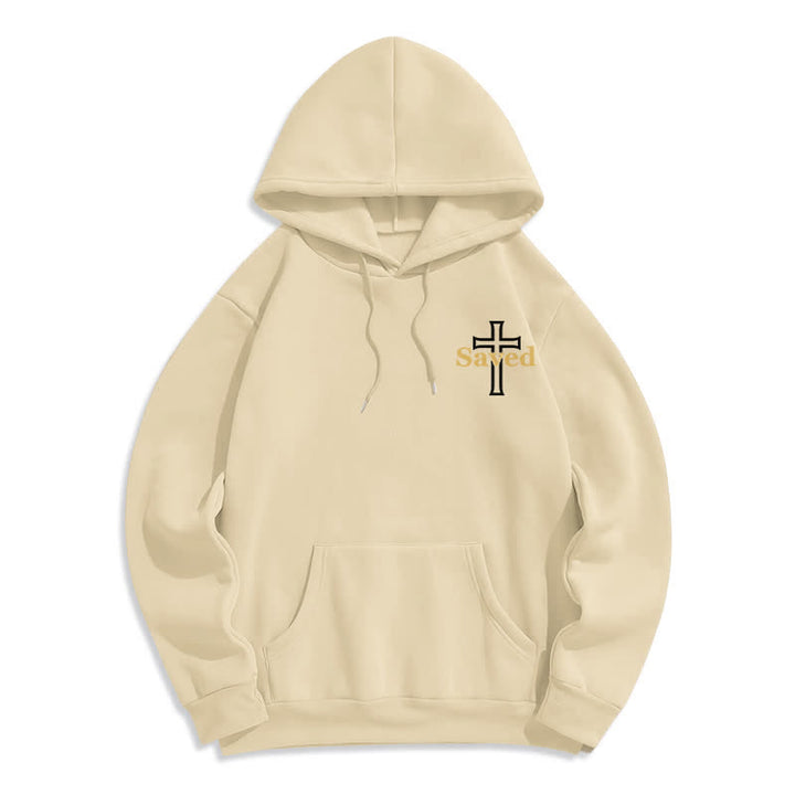 Christianartworkshop Sudadera con capucha extragrande de felpa con el diseño "Jesus Freak Saved" - image 2