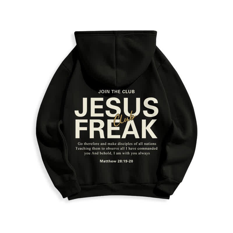 Christianartworkshop Sudadera con capucha extragrande de felpa con el diseño "Jesus Freak Saved" - image 7