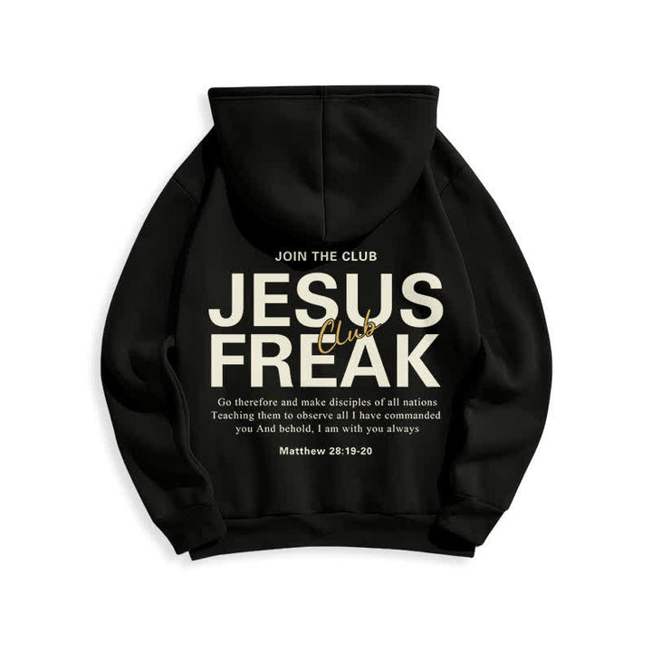 Christianartworkshop Sudadera con capucha extragrande de felpa con el diseño "Jesus Freak Saved" - image 7