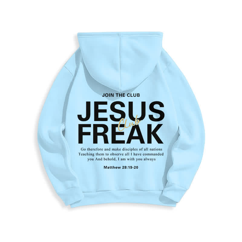 Christianartworkshop Sudadera con capucha extragrande de felpa con el diseño "Jesus Freak Saved" - image 14