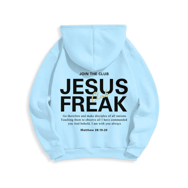 Christianartworkshop Sudadera con capucha extragrande de felpa con el diseño "Jesus Freak Saved" - image 14