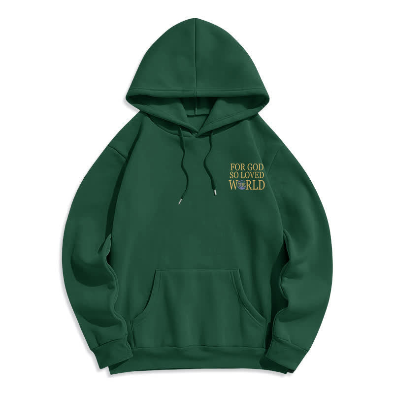 Christianartworkshop Sudadera con capucha de felpa con estampado "Porque de tal manera amó Dios al mundo Tierra" - image 23