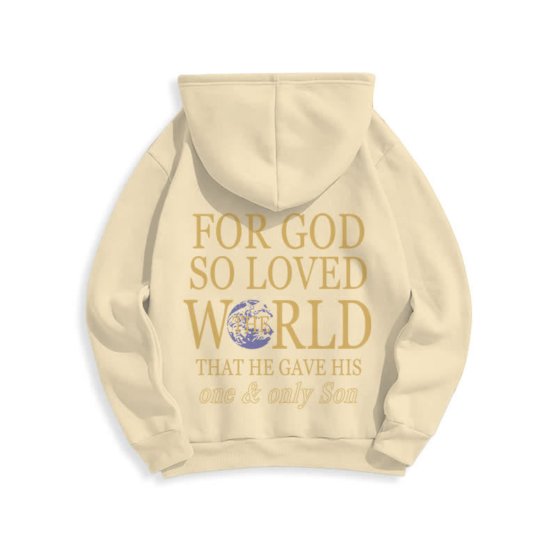 Christianartworkshop Sudadera con capucha de felpa con estampado "Porque de tal manera amó Dios al mundo Tierra" - image 13