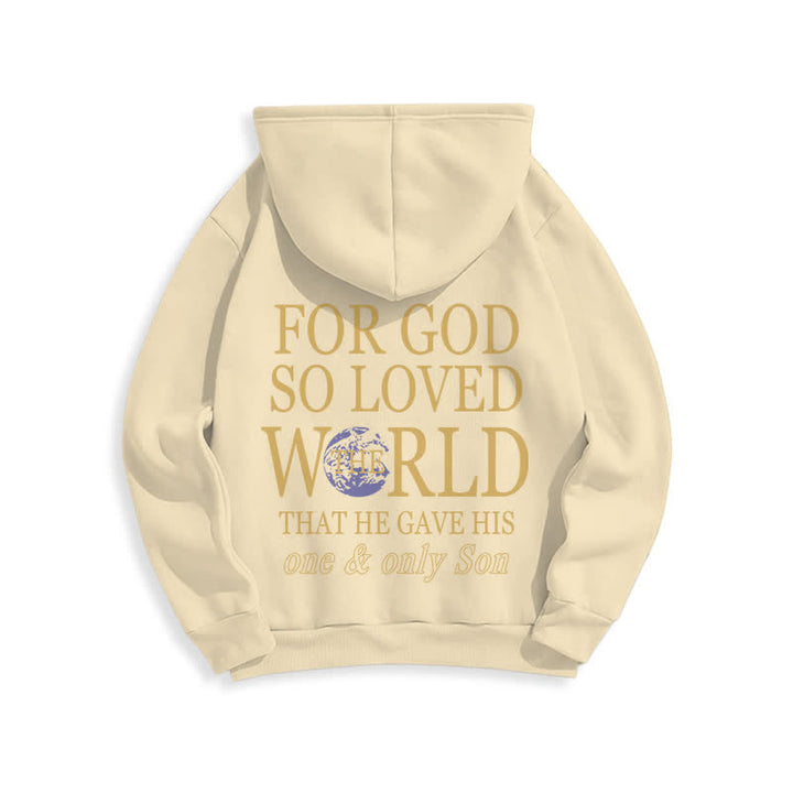 Christianartworkshop Sudadera con capucha de felpa con estampado "Porque de tal manera amó Dios al mundo Tierra" - image 13