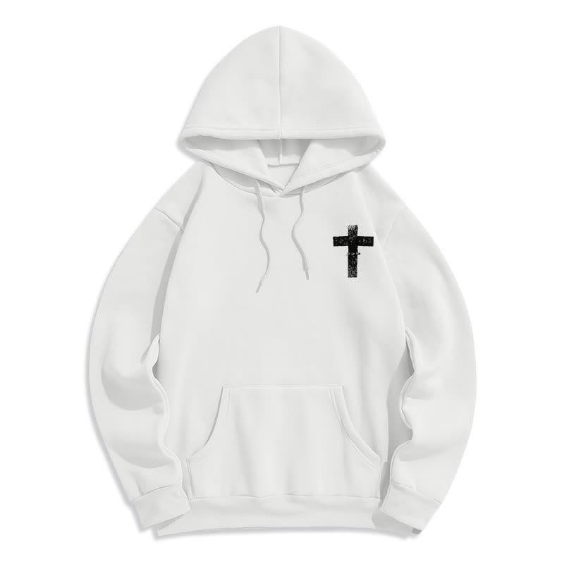 Christianartworkshop Sudadera con capucha forrada de felpa con estampado desgastado "Busca a Jesús" - image 5