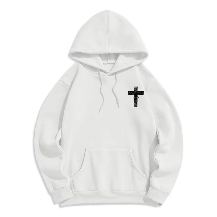 Christianartworkshop Sudadera con capucha forrada de felpa con estampado desgastado "Busca a Jesús" - image 5