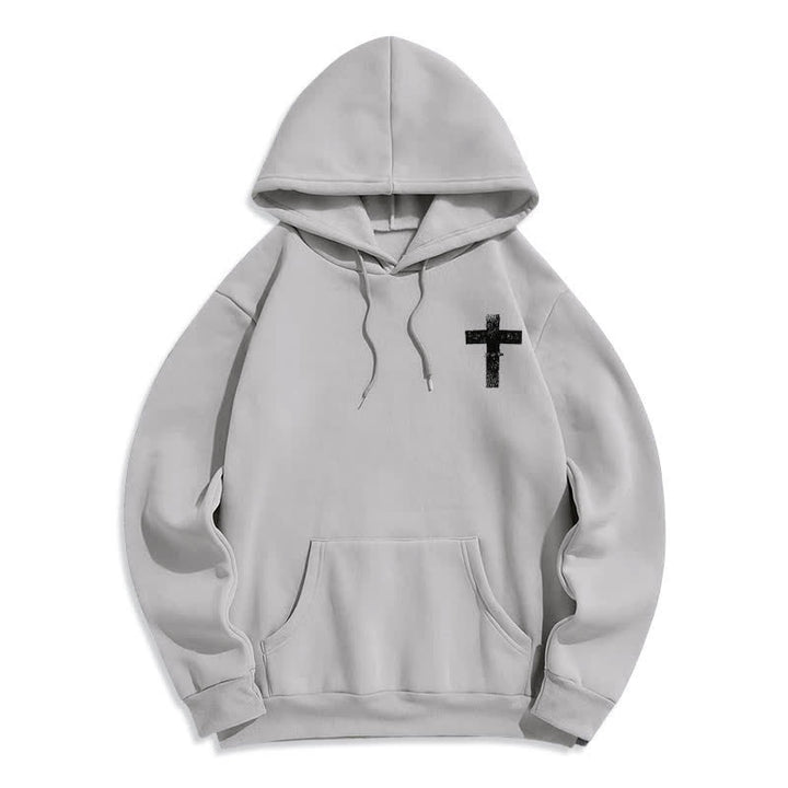 Christianartworkshop Sudadera con capucha forrada de felpa con estampado desgastado "Busca a Jesús" - image 2