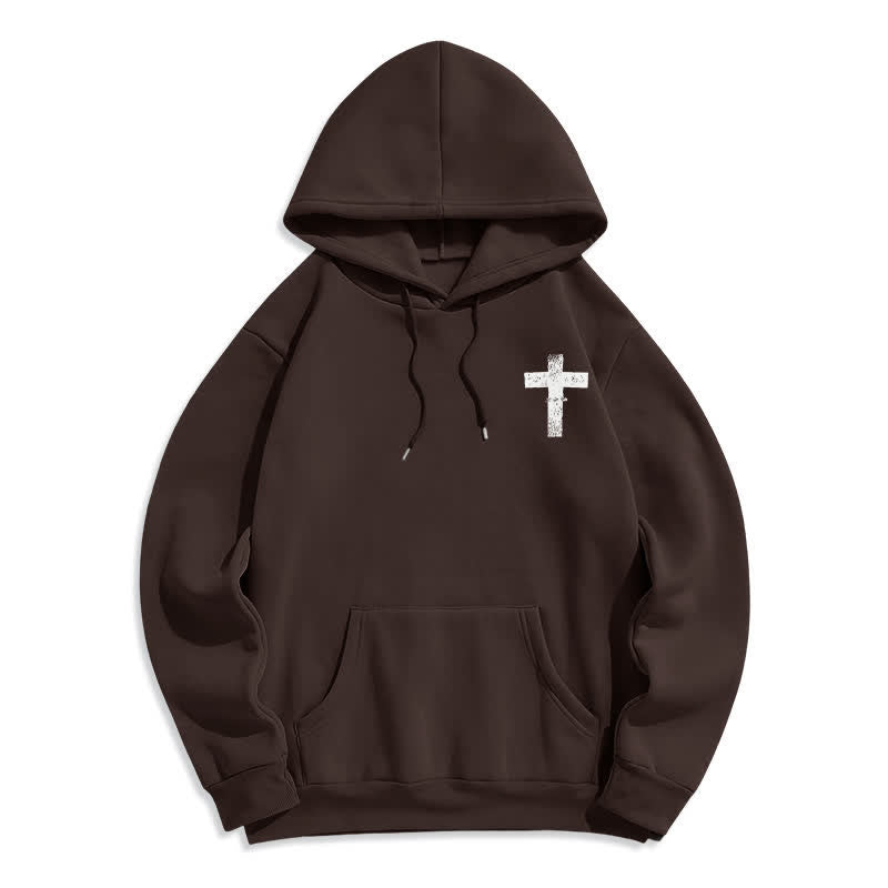 Christianartworkshop Sudadera con capucha forrada de felpa con estampado desgastado "Busca a Jesús" - image 17