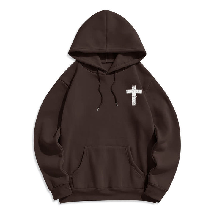 Christianartworkshop Sudadera con capucha forrada de felpa con estampado desgastado "Busca a Jesús" - image 17
