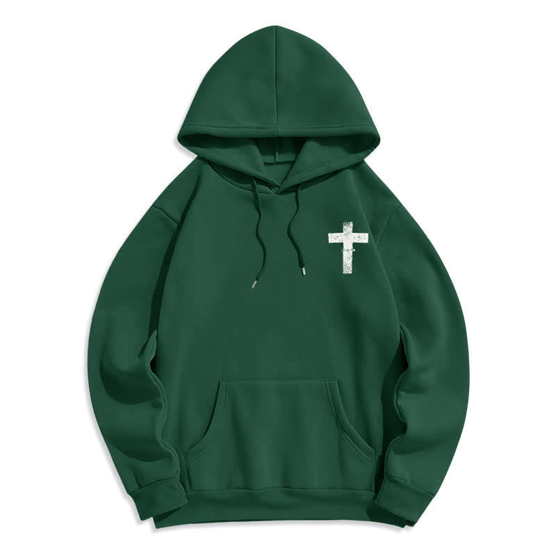 Christianartworkshop Sudadera con capucha forrada de felpa con estampado desgastado "Busca a Jesús" - image 8
