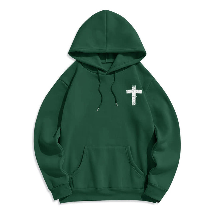 Christianartworkshop Sudadera con capucha forrada de felpa con estampado desgastado "Busca a Jesús" - image 8