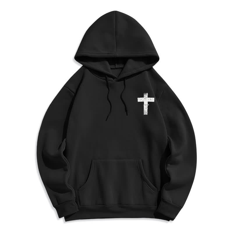 Christianartworkshop Sudadera con capucha forrada de felpa con estampado desgastado "Busca a Jesús" - image 11