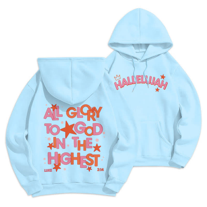Christianartworkshop Sudadera con capucha polar Hallelujah Crowned Stars - Azul - 2XL - image 21