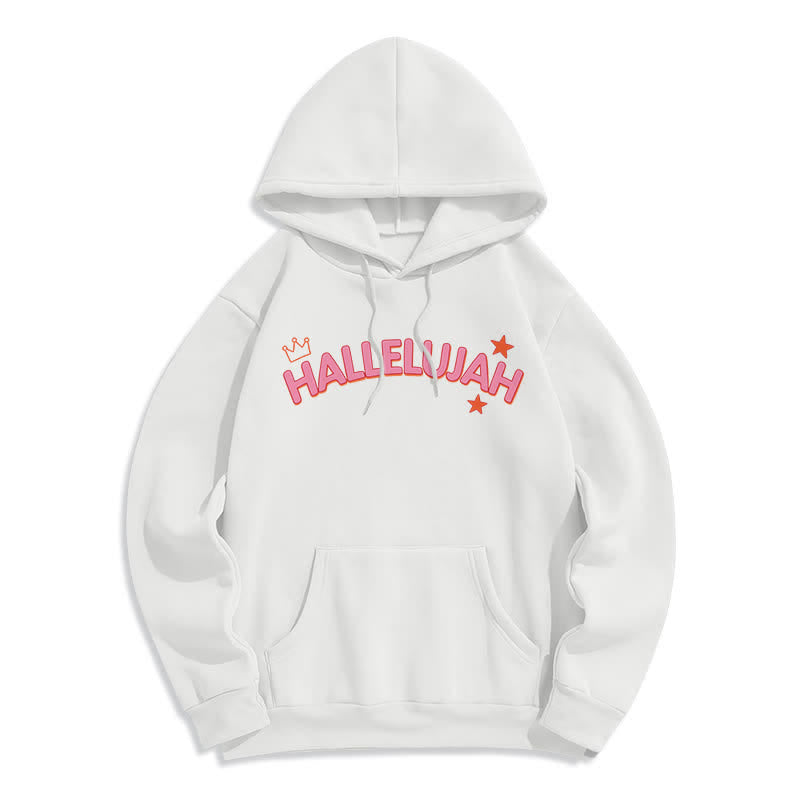 Christianartworkshop Sudadera con capucha polar Hallelujah Crowned Stars - image 2