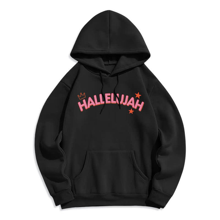 Christianartworkshop Sudadera con capucha polar Hallelujah Crowned Stars - image 5